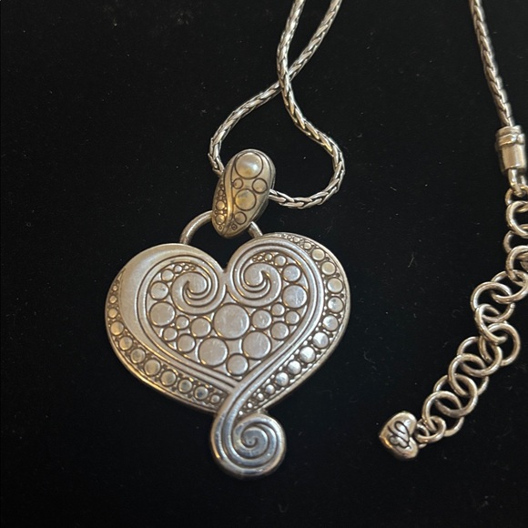 Brighton Reversible Silver Heart Pendant Necklace - Picture 4 of 6